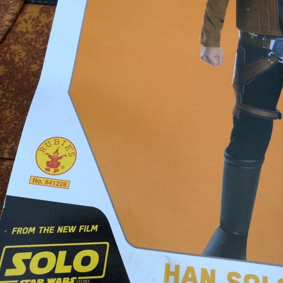 Disney STAR WARS HAN SOLO Child MEDIUM‎ 8-10 Halloween Costume Rubie’s NEW - Picture 7 of 11